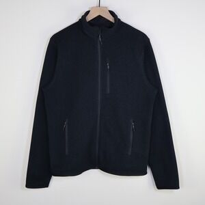 Filson Ridgeway Polartec Fleece Jacket Mens Medium Black Full Zip